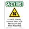 Signmission OSHA Sign, Gloves Gowns Thyroid W/ Symbol, 10in X 7in Rigid Plastic, 7" W, 10" H, Portrait OS-SF-P-710-V-11131 - alternate 1
